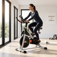 Bicicleta de Spinning Profesional para Gimnasio, Uso Comercial, 6 kg, Resistente, para Ejercicios en Interiores