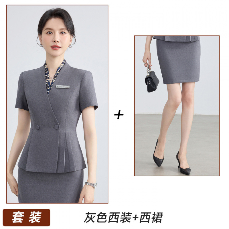 gray suit skirt