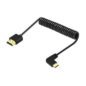 Câble de caméra SLR <span class=keywords><strong>HDMI</strong></span> 2.0 4K câble à ressort angle gauche droit <span class=keywords><strong>hdmi</strong></span> vers <span class=keywords><strong>mini</strong></span> câble micro <span class=keywords><strong>hdmi</strong></span> moniteur Atomos - Product Image 3