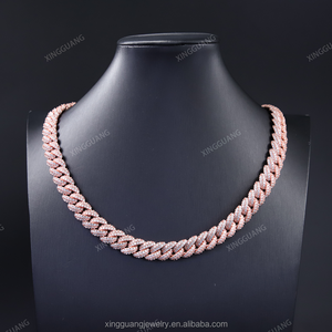 Chaîne et bracelet en argent S925 de 13 mm avec moissanite VVS, style cubain, sertis de diamants, bijoux fins pour hommes et femmes, style hip-hop – Vente flash - Product Image 4