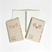 Carnet à spirales simple Kawaii, carnet à spirales B5 avec couverture en PP, carnet à spirales personnalisé avec couverture rigide, vente en gros