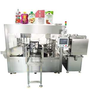 Máquina de Llenado, Sellado y Etiquetado Eléctrica Totalmente Automática de Cuatro Cabezales <span class=keywords><strong>para</strong></span> Envasado de Líquidos/Pastas en Bolsas con Boquilla, Fácil de Operar - Product Image 3