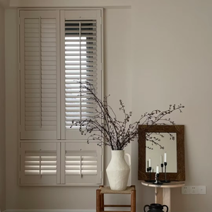Persianas de PVC Blanco ZSTARR con Efecto Madera, Resistentes al Agua <span class=keywords><strong>para</strong></span> Baño, Clásicas <span class=keywords><strong>para</strong></span> Sala de Estar y Cocina, Fáciles de Limpiar y Resistentes al Aceite - Product Image 1