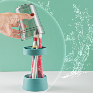 Không Gian Tiết Kiệm Thời Trang Rửa Cup Đèn Phong Cách Nhựa Kem Đánh Răng Bàn Chải Đánh Răng Chủ Cho Ký Túc Xá Phòng Tắm Bộ Cho Sinh Viên - Product Image 2