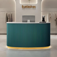 Comptoir de réception commercial laqué blanc, simple et moderne, pour bureau, salon de beauté, caisse, hôtel, bar, console
