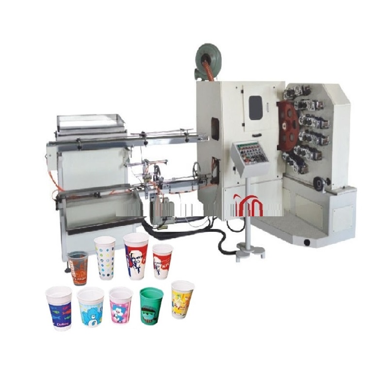 Six Color Curved Surface Offset Printer Plastic Cups Screen Printing Machine