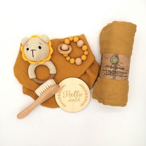 Игрушка для новорожденных, деревянное кольцо, детские деревянные зубы, круглая подвеска крючком, ручная кукла, вязаная кукла, мультяшная кукла крючком - Product Image 3