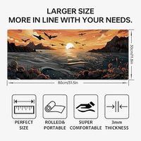 Waves Seagull Anime Games XL Tapis de souris Repose-poignet Grand tapis de clavier en caoutchouc naturel étanche Seagull Anime
