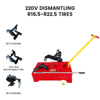 Démonte-pneus électrique commercial AUTO 220V pour atelier, modèle R22.5, équipement pneumatique de démontage de pneus sous vide
