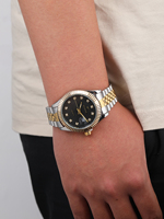 Montre-bracelet pour homme avec logo personnalisable, bracelet en acier inoxydable de haute qualité, mouvement à quartz, style intemporel, affichage de la date, 20 mm.