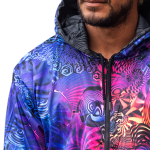 Sweat à capuche réversible pour homme, style streetwear, imprimé, design unique, impression réversible pour homme - Product Image 6