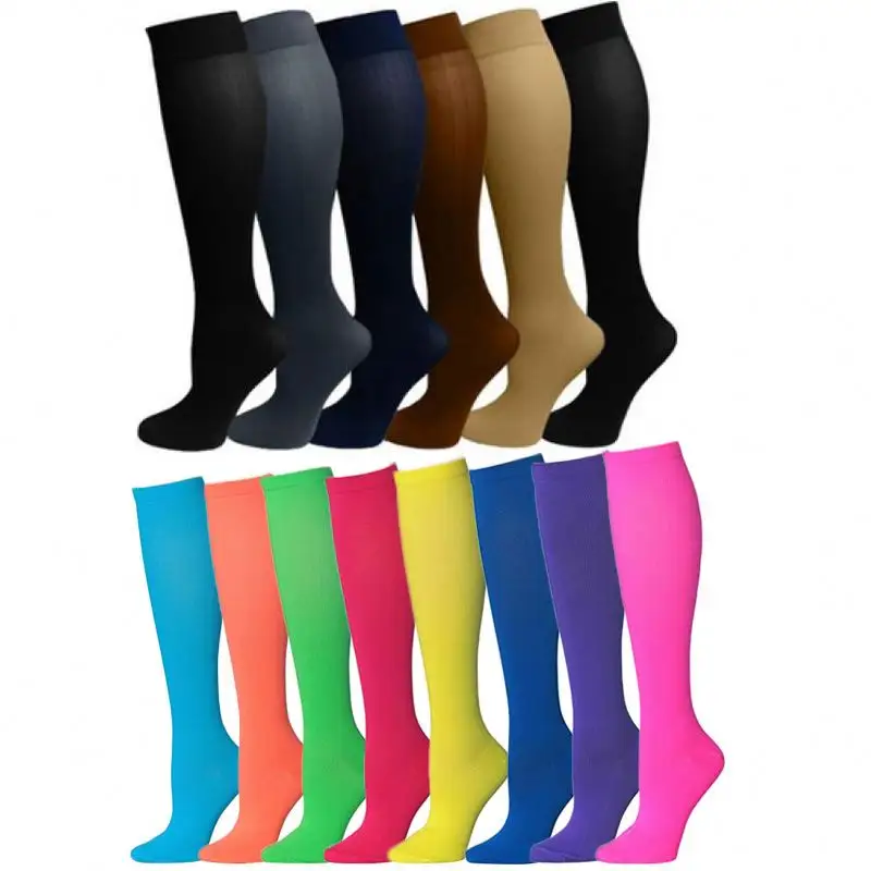 Knee High Custom Compression Sport Socks For Women Running