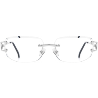 Gafas Borregls con Montura de Aleación Sin Aro para Hombre, Diseño de Marca Nueva, Gafas Cuadradas para Mujer, Montura Sin Marco, Lentes Ópticas 150274