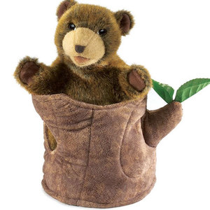 <span class=keywords><strong>Animali</strong></span> di peluche personalizzati orso in ceppo d'albero burattino a mano produttore OEM peluche azienda di peluche - Product Image 1