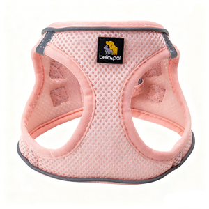 Diskon besar Set tali dada anjing kecil OEM taktis hewan peliharaan Teddy Lead dengan tombol penutup pola padat poliester tali dada anjing - Product Image 4