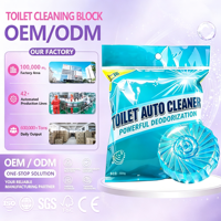 Pastilles nettoyantes écologiques jetables Flushmatic pour réservoir de toilettes, parfum marin, nettoyage continu, 50g, 0%-5% de nettoyant pour toilettes