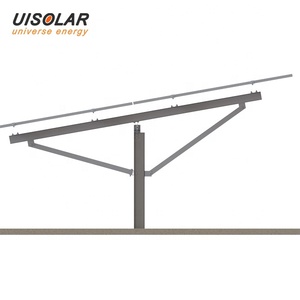 Vente en gros UISOLAR Système de montage solaire au sol pour la maison Support de rotation de montage au sol de panneaux solaires unipolaire - Product Image 2