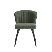 Chaises de salle à manger modernes en velours avec dossier stable et pieds en métal pour salles à manger et salons