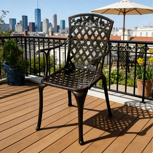 Waterproof Aluminum <strong>Garden</strong> Chairs - Eco-Friendly Outdoor <strong>Seating</strong> for Villa Owners <strong>with</strong> Armrests - Product Image 2