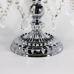 Support à gâteau rond en métal doré LANJO avec pendentif en cristal, présentoir à desserts pour mariages et anniversaires - Product Image 4