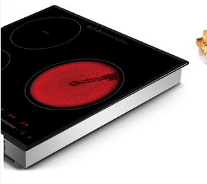 Cuisinière électrique en acier inoxydable avec modèle combinaison en céramique, 3 brûleurs <span class=keywords><strong>de</strong></span> <span class=keywords><strong>cuisson</strong></span>, <span class=keywords><strong>plaque</strong></span> chauffante électrique, 3 zones - Product Image 5