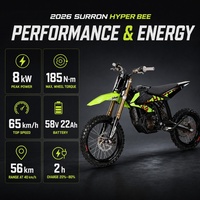 Moto électrique Hyperbee Surron 2026 8000W 40Mph pour enfants, pour la conduite tout-terrain