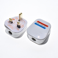UK 3pin Plug Fuse Plug Top 13A 250V BS 3 Pins Connecteur Fusible Type-G Câblage électrique Cordon d'alimentation Prise pour câble d'appareil