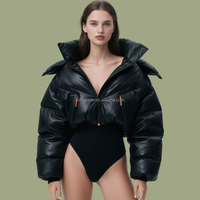 Veste de luxe personnalisée matelassée courte 800FP extérieur de haute qualité Softshell hiver personnalisé femmes veste dame vers le bas femmes manteaux