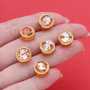 Amuletos de Aleación Estilo Chino con Doce Constelaciones, Engaste de Bisel, Accesorio de Joyería DIY, Uso Diario Unisex - Product Image 4