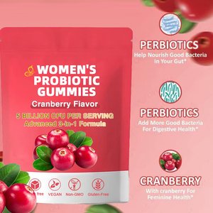 OEM Private Label Dietary Supplement <b>Vitamins</b> Support Flora Woman Health Women Probiotic Gummies Supplement - Product Image 4