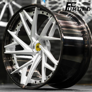 Nouvelles jantes de course en aluminium forgé noir mat et argent, 2 pièces, à déport profond, 17-20 pouces, 5x120, pour <span class=keywords><strong>Porsche</strong></span> 911 964 965 <span class=keywords><strong>944</strong></span> - Product Image 2