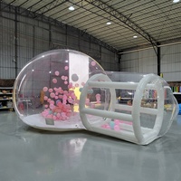 Dôme gonflable publicitaire transparent pour artiste, tente bulle gonflable