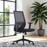 Chaise de bureau ergonomique pivotante moderne à dossier ouvert, réglable en hauteur, avec base en nylon, idéale pour l'école, l'hôpital et le bureau à domicile