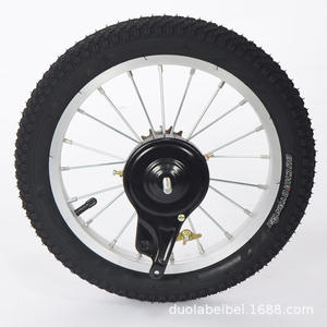 Roue de vélo Ouchouyan de 12 pouces avec frein à tambour pour vélo d'enfant, système de freinage à axe arrière, freinage durable en métal composite - Product Image 1