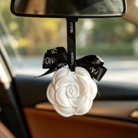 Diffuseur d'air frais et désodorisant en gypse portable de luxe personnalisé pour voiture, à évaporation naturelle, moderne, orange