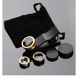 Ống Kính Điện thoại di động Acrylic 180 ° 0.67X Macro ba góc rộng Macro Ống kính mắt cá bên ngoài điện thoại máy ảnh Clip ống kính Kit - Product Image 4