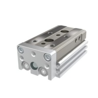 Cylindre de table coulissante pneumatique de précision HLQS/8/12/16/20 à double action avec guide linéaire pour machines industrielles