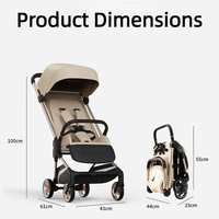 Poussette légère pour bébé B.Childhood, faible MOQ, pliage rapide à une main, chariot de poche durable pour la marche quotidienne