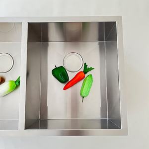 OM-3219 Usine Vente Directe En Acier Inoxydable Évier Rectangulaire Double Évier Cuisine Légumes Et Fruits Lavabo - Product Image 4