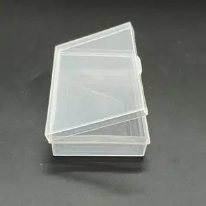 도매 사용자 정의 사각형 작은 항목 저장 플라스틱 상자 힌지 뚜껑