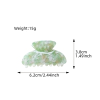 Pince à cheveux ODM pour femme, écologique, en acétate, 6 cm, taille moyenne, motif léopard coloré, texture demi-épilée, personnalisable