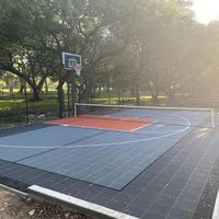 Terrain de sport multifonctionnel DIY Dream Court pour basketball et pickleball, jardin/terrain arrière, écologique, imperméable, ignifuge, résistant aux chocs
