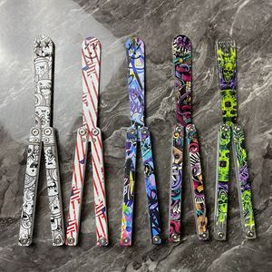Cuchillo de mariposa de plástico de 25 cm con impresión UV, diseño de dibujos animados para adolescentes, juguete novedoso unisex. - Product Image 1