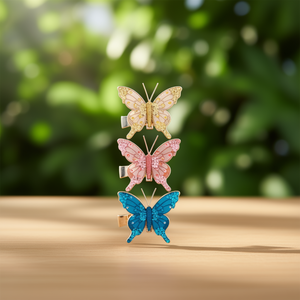 Ilan Mariposa Con Pinza 8Cm Multicolor Fermaglio per Capelli a Farfalla Accessorio Moda - Product Image 2