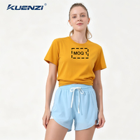 Camiseta Kuenzi Personalizada con Logotipo Personalizado, Cuello Redondo, Manga Corta, 96% Algodón, 4% Elastano, 270 g/m², Peso Pesado, para Mujer