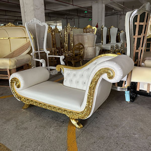Nuevo Sofá de Boda JJ240077 en Oro Blanco, Sofá de 2 Plazas para Escenario de Boda, Elegante Conjunto de Sofás para Recepción de Boda, Sofá Nupcial - Product Image 5