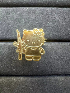 Dropshipping roestvrijstalen 18K vergulde cartoonring nuggetring schattige sieraden voor vrouwen meisjes cadeau - Product Image 4