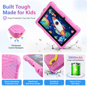 <span class=keywords><strong>Tablette</strong></span> pour enfants <span class=keywords><strong>7</strong></span> <span class=keywords><strong>pouces</strong></span> la plus vendue, Qualcomm 8916, <span class=keywords><strong>Android</strong></span> 13, 12 Go + 256 Go, Wi-Fi 2.4G-5G, avec jeux éducatifs et divertissements - Product Image 4