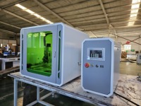 Mesin Pemotong Laser Serat Tertutup 800W1200W1500W CNC Pemotong Logam Meja Kerja Dapat Dipindahkan Pendingin Udara Pemrosesan Baja Aluminium