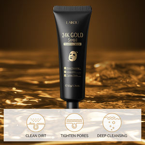 Laikou 24K <span class=keywords><strong>Gold</strong></span> Schnecken-Tränemaske tiefreinigung feuchtigkeitsspendendes Öl Überwachung von Mitesser Entfernung von Poren straffung GesichtscremeMaske - Product Image 2